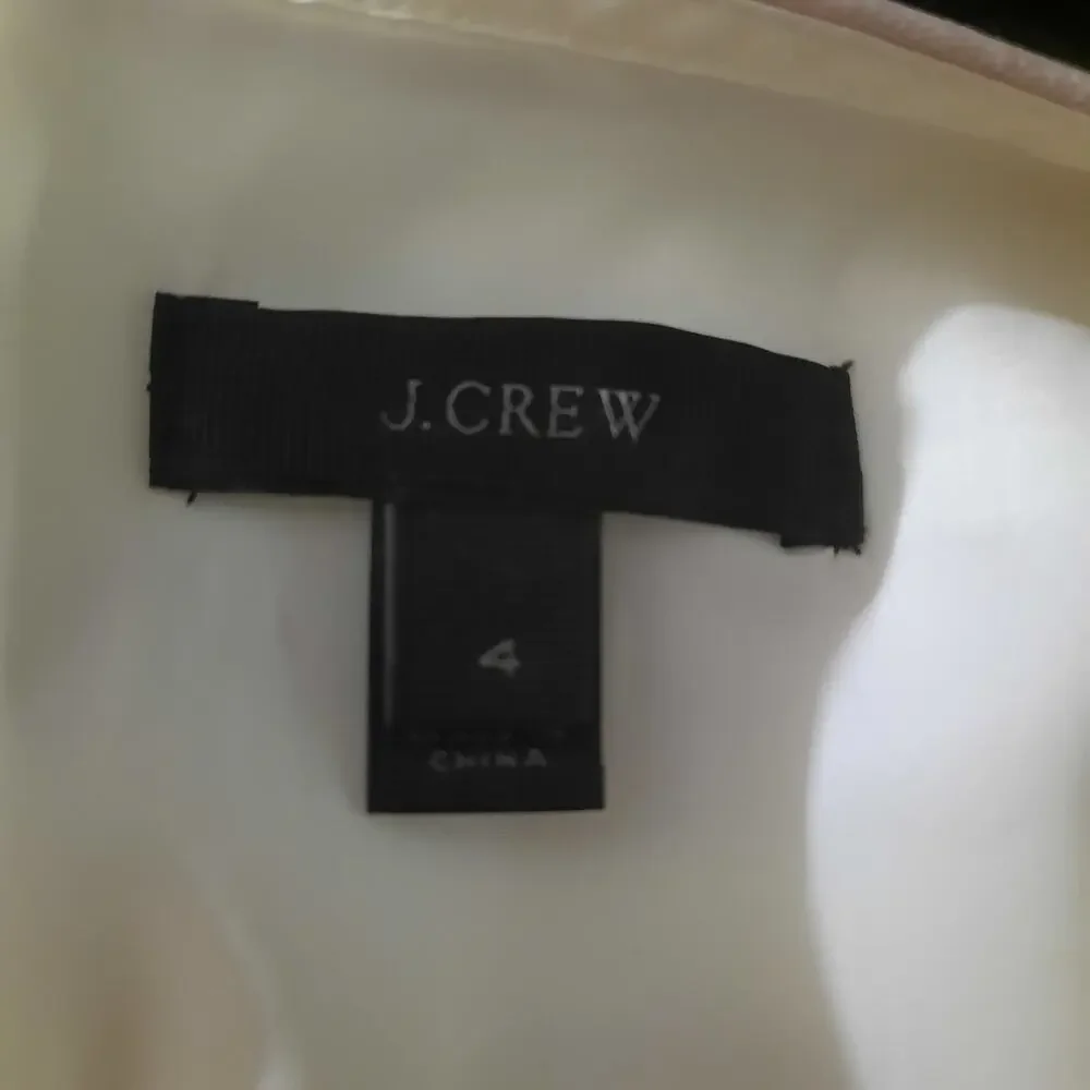 J. Crew Womens Double Stripe Cap Sleeve Sheath Rounded Crew Neckline Dress SZ 4